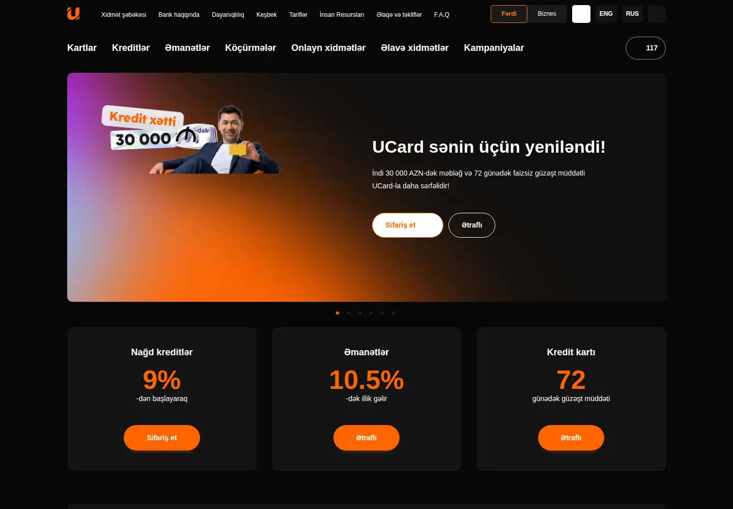 Screenshot of unibank.az