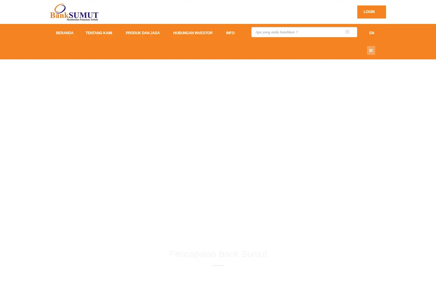 Captured homepage of banksumut.co.id in the current scan