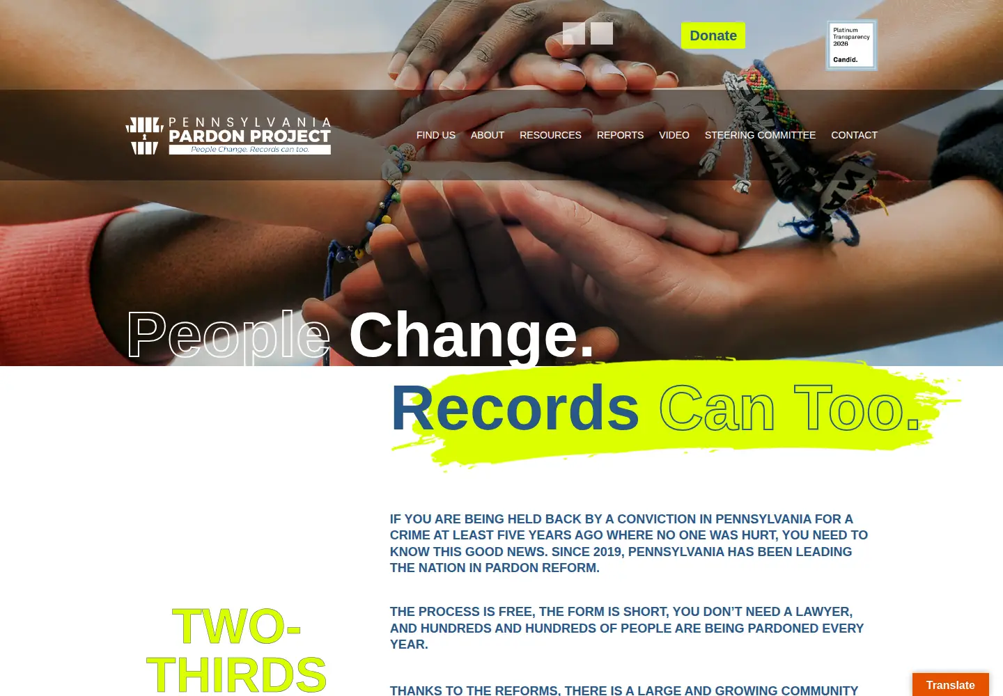 Screenshot of pardonmepa.org