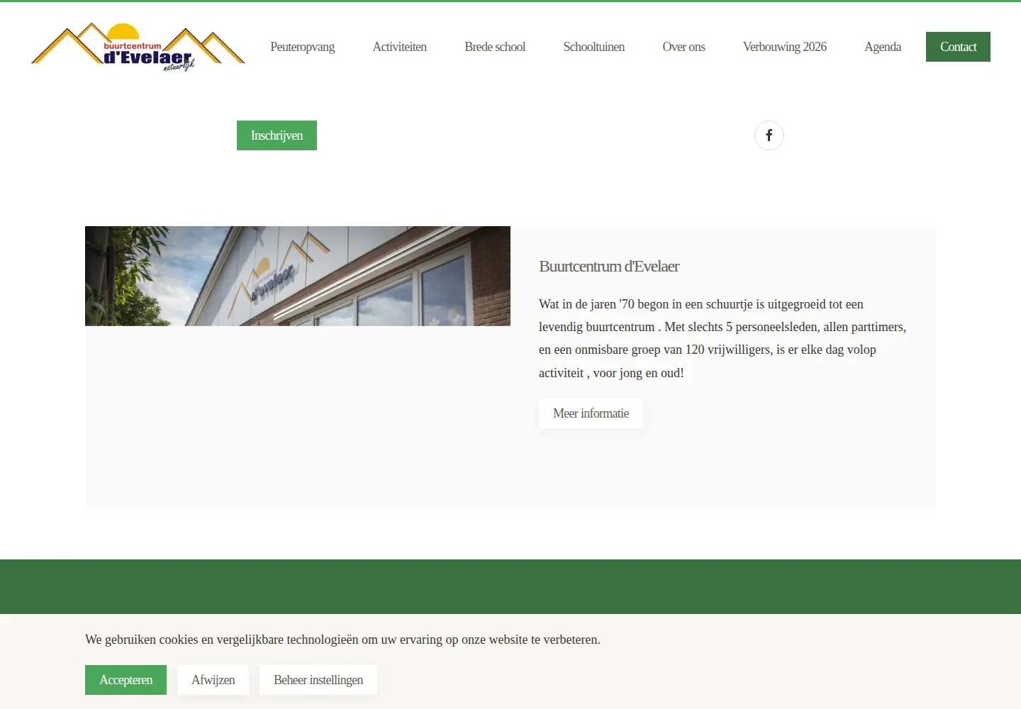 Captured homepage of evelaer.nl in the current scan