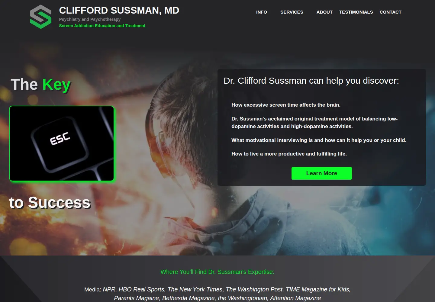 Screenshot of cliffordsussmanmd.com
