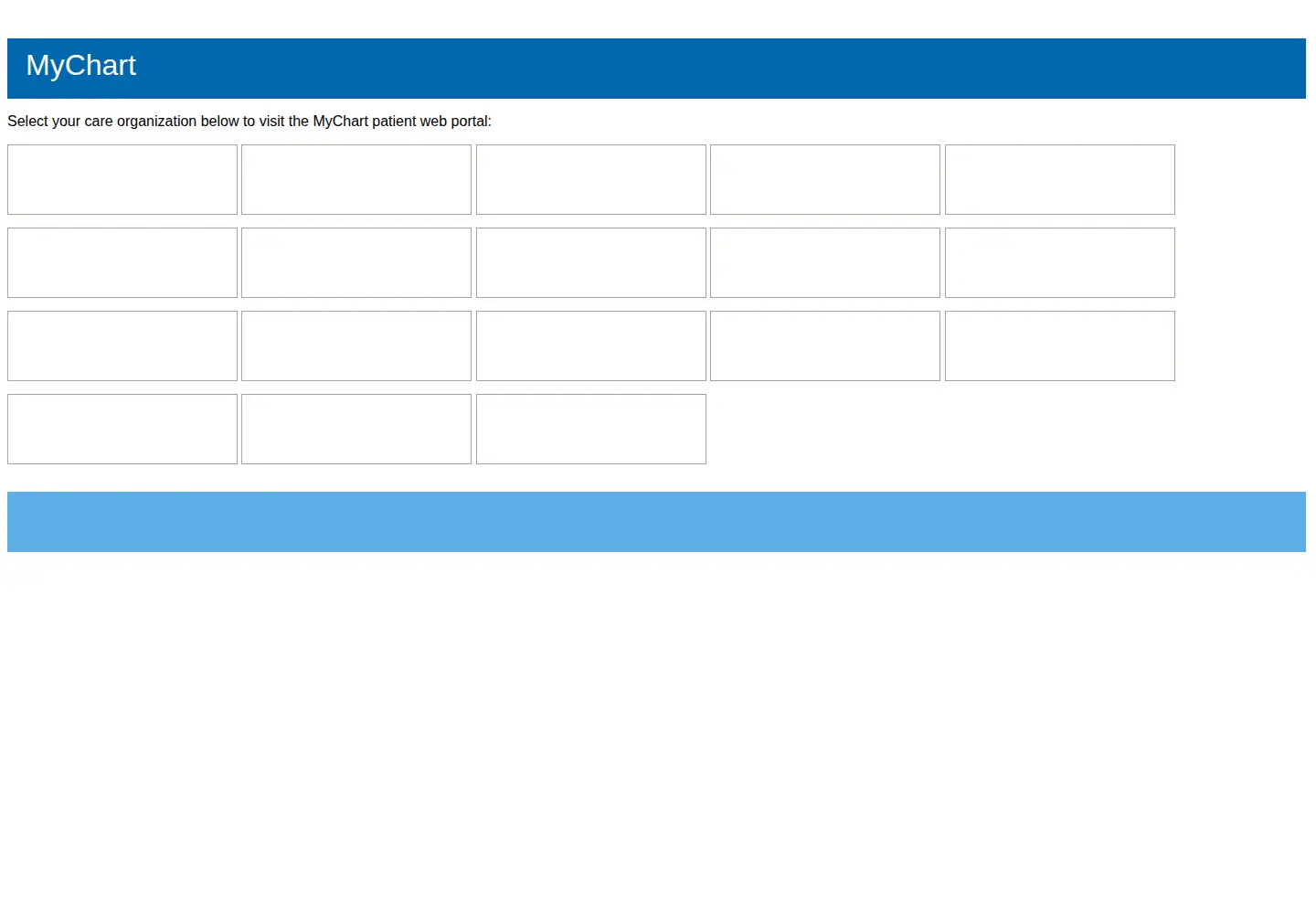 Screenshot of healthmychart.org