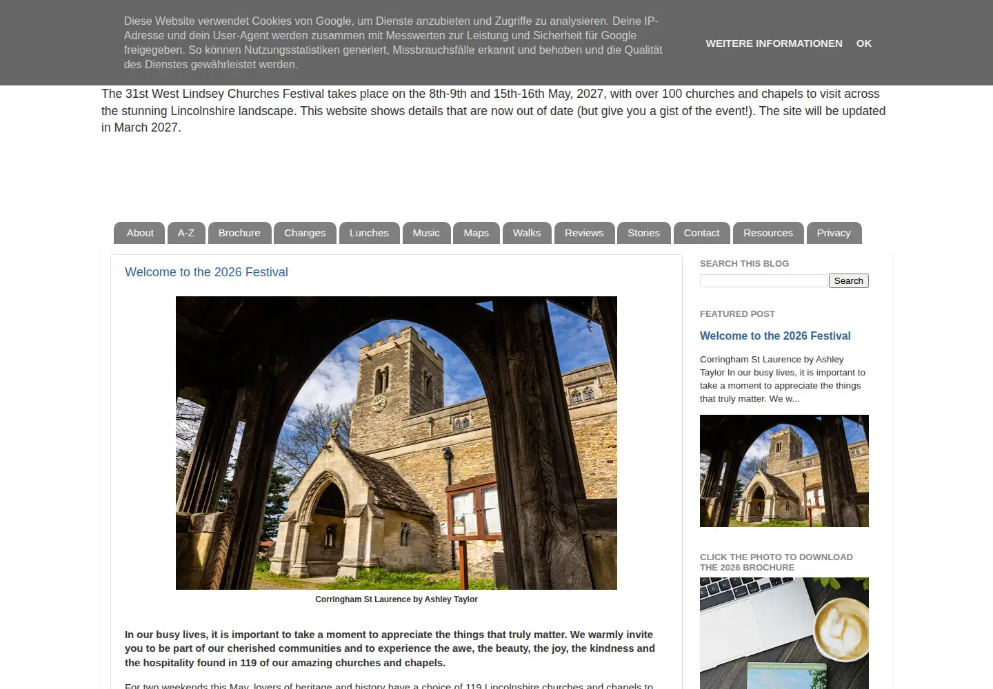 Screenshot of churchesfestival.info