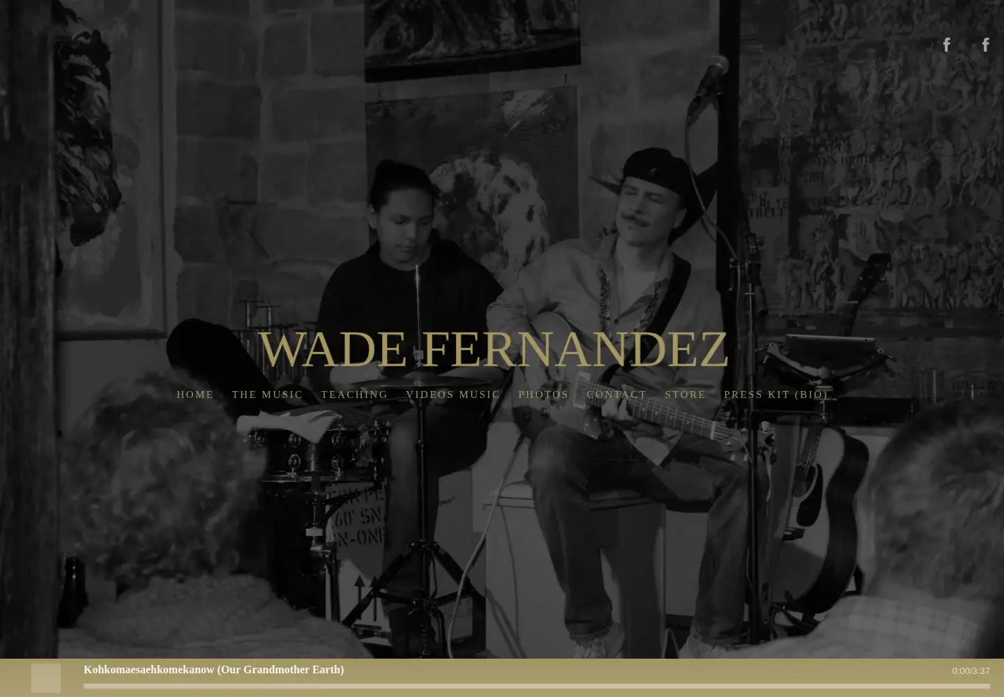 Captured homepage of wadefernandezmusic.com in the current scan
