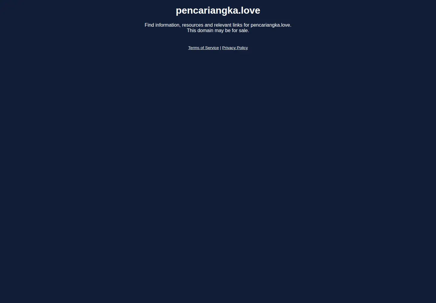 Screenshot of pencariangka.love