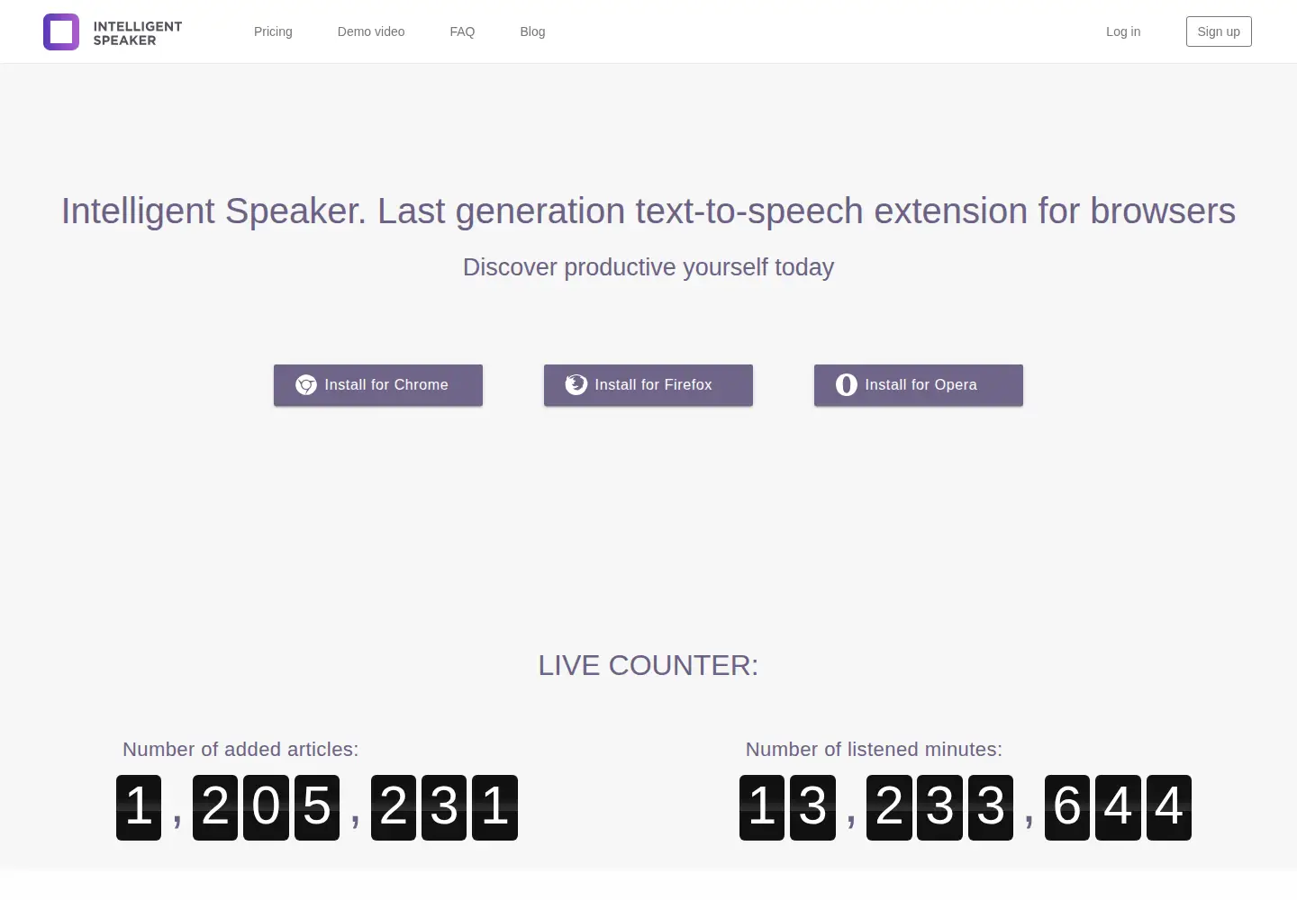 Captured homepage of intelligent-speaker.com in the current scan