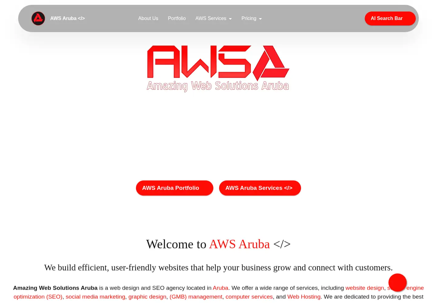 Screenshot of awsaruba.com