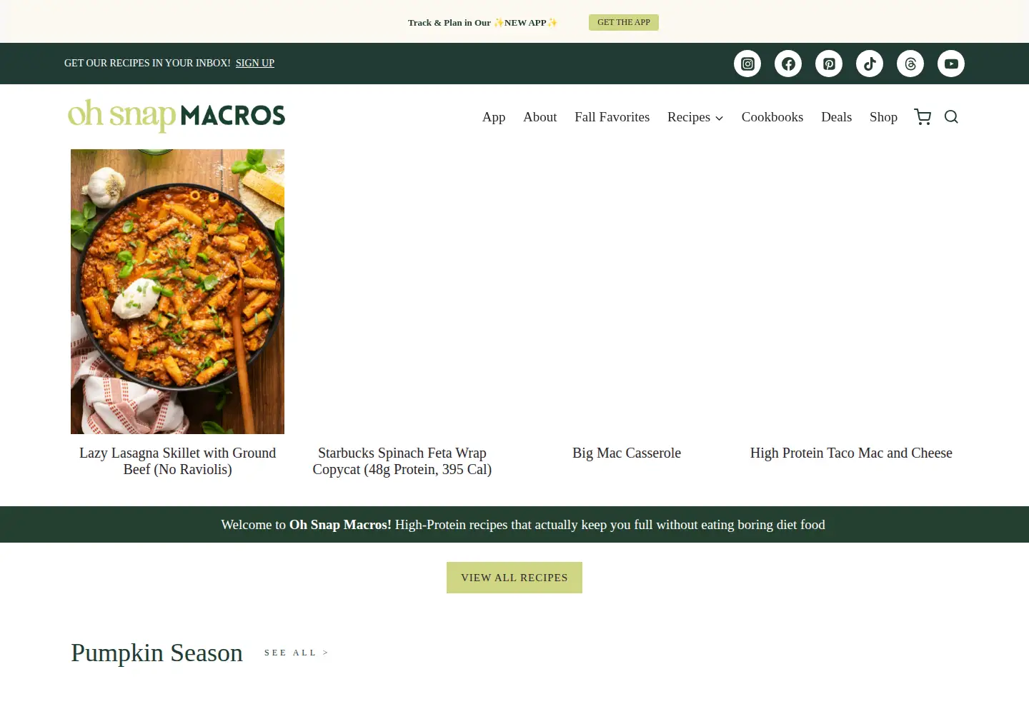 Captured homepage of ohsnapmacros.com in the current scan