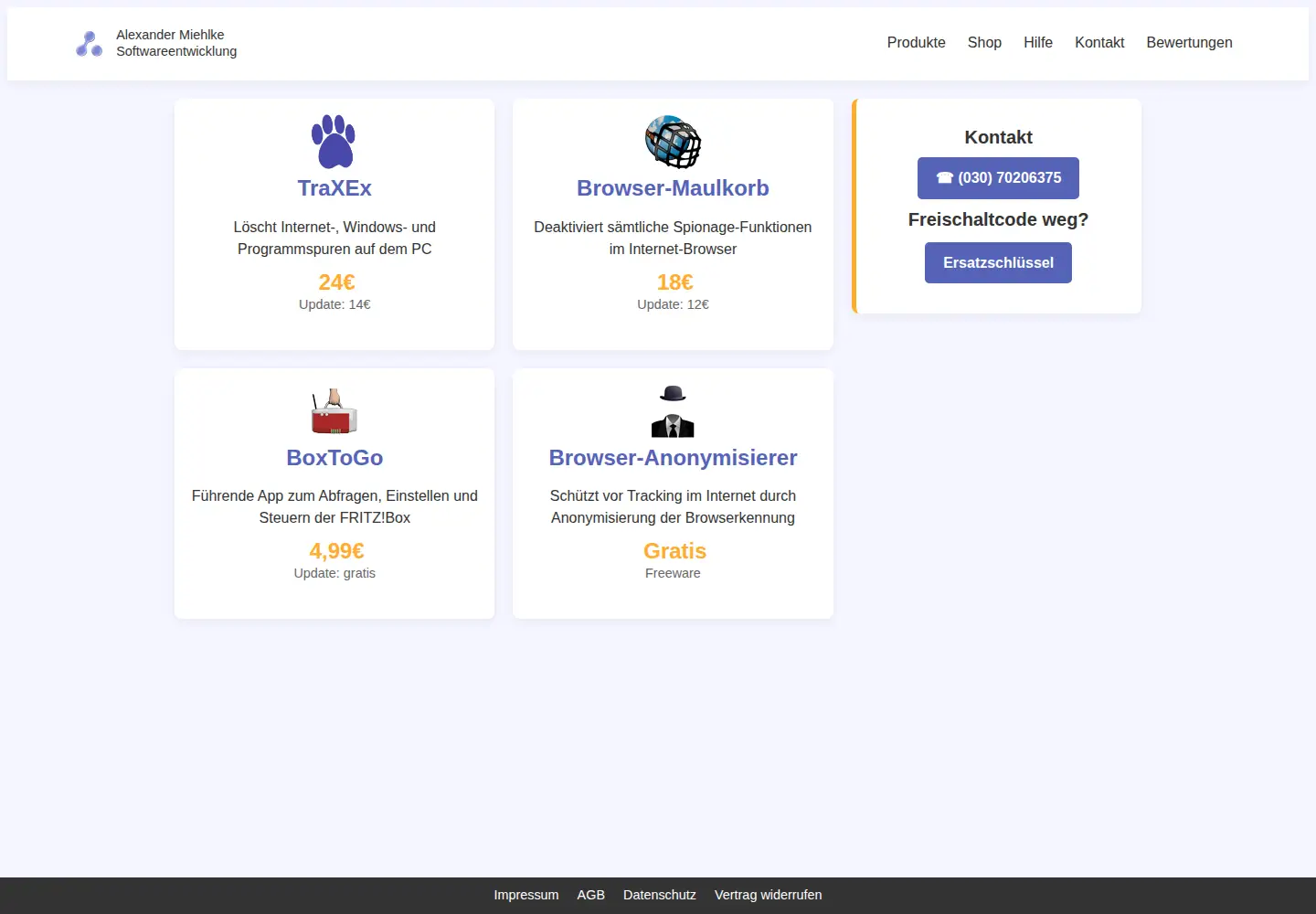 Screenshot of almisoft.de