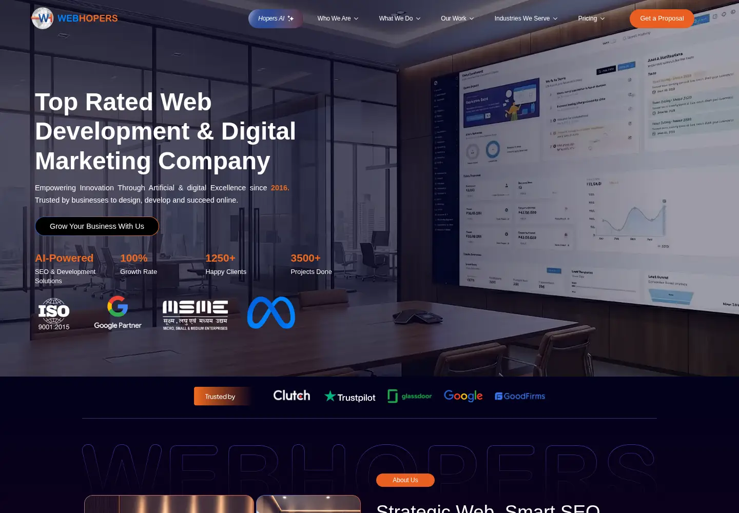 Screenshot of webhopers.com