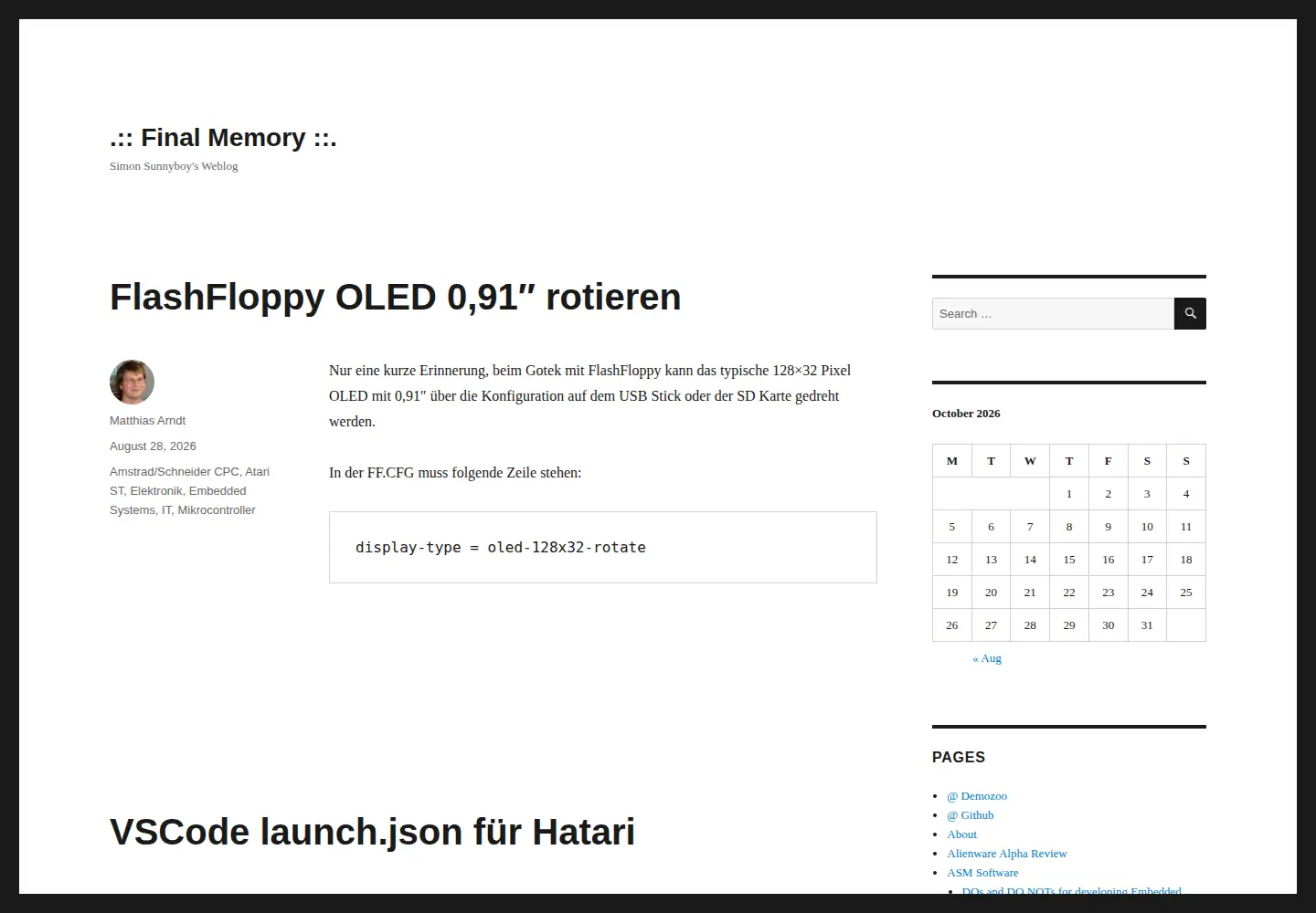 Screenshot of final-memory.org