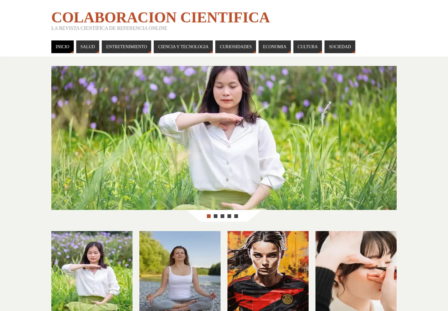 Captured homepage of colaboracioncientifica.es in the current scan