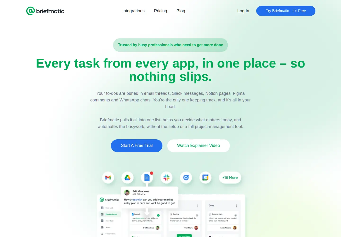Screenshot of briefmatic.com