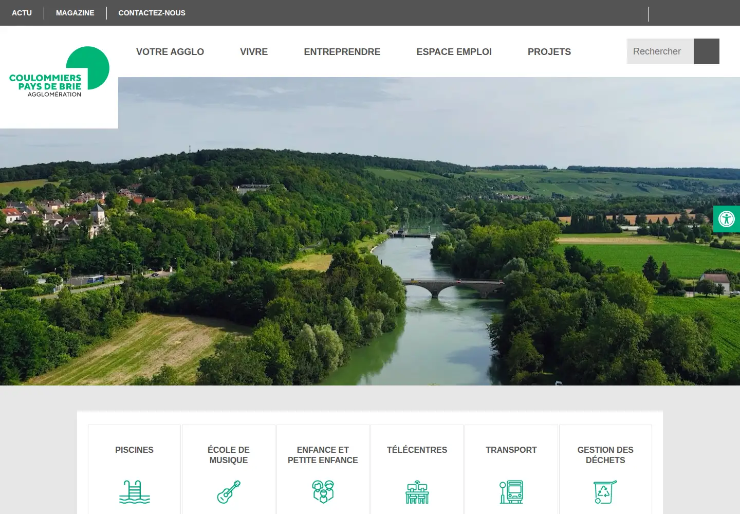 Captured homepage of coulommierspaysdebrie.fr in the current scan