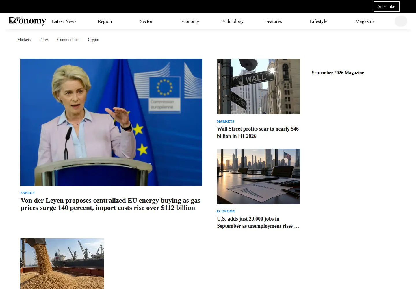 Screenshot of economyglobal.com