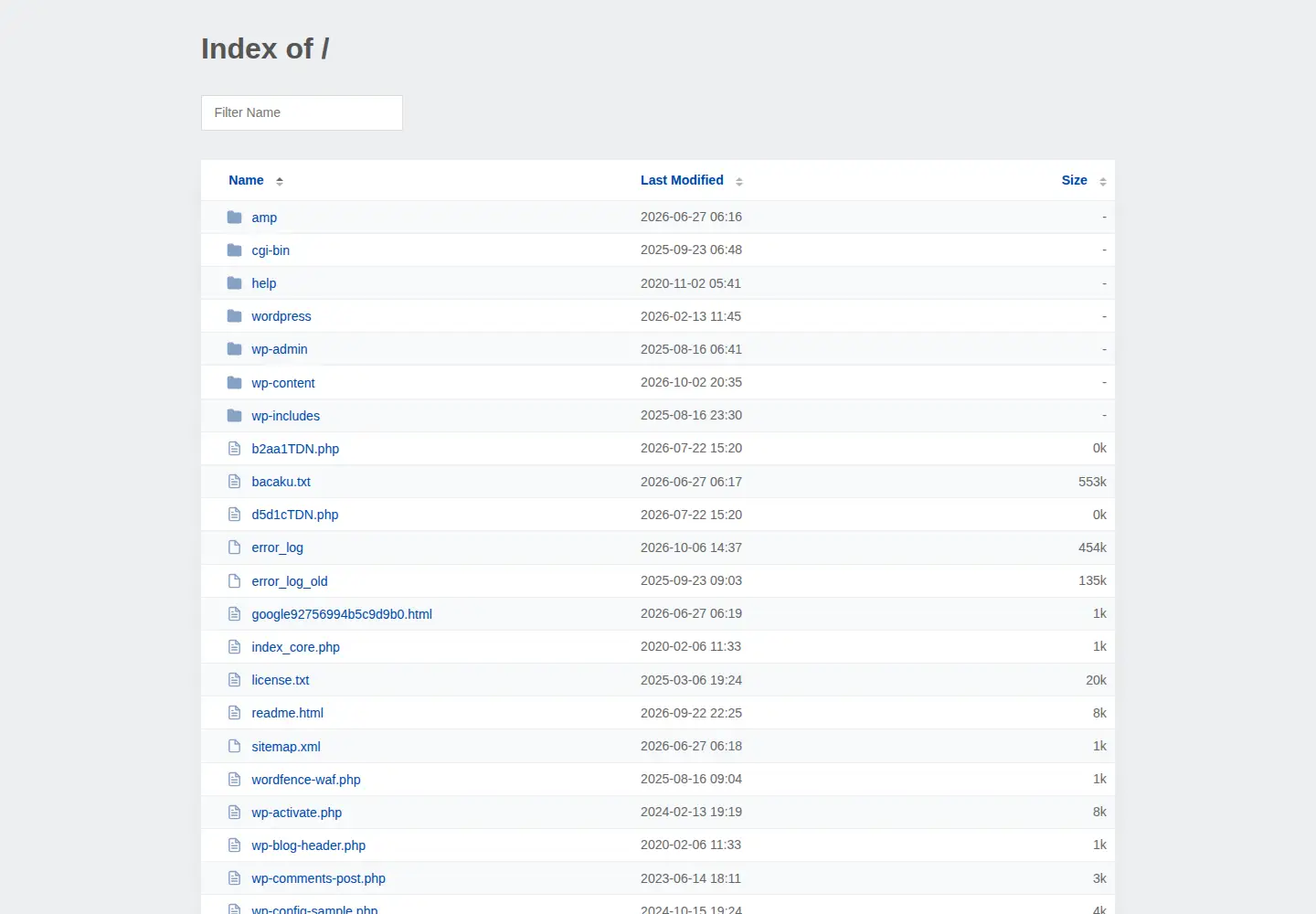 Captured homepage of corpbrill.com in the current scan