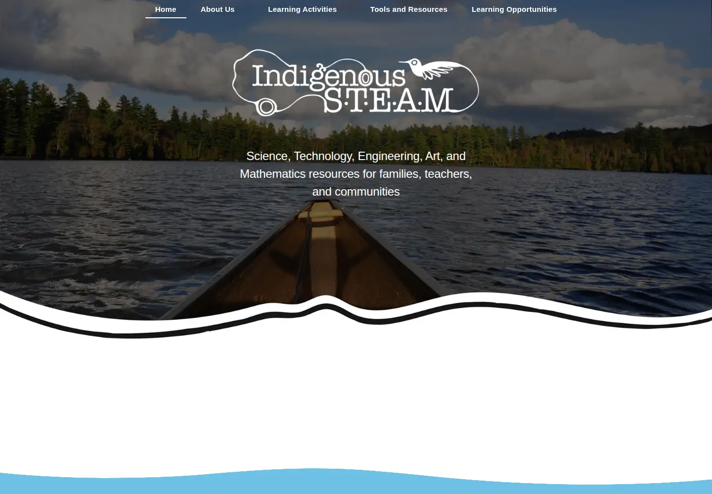 Captured homepage of indigenoussteam.org in the current scan