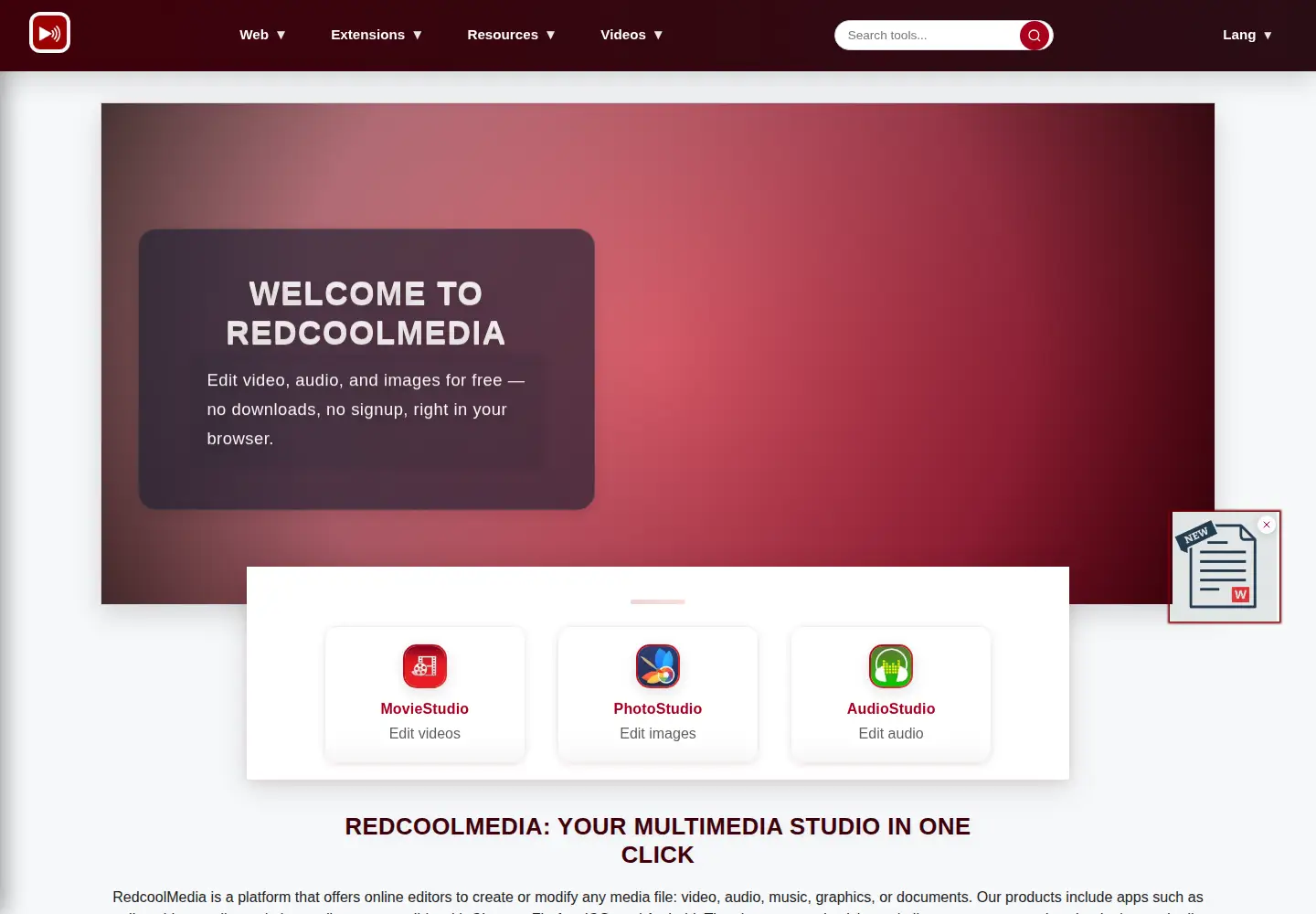 Screenshot of redcoolmedia.net