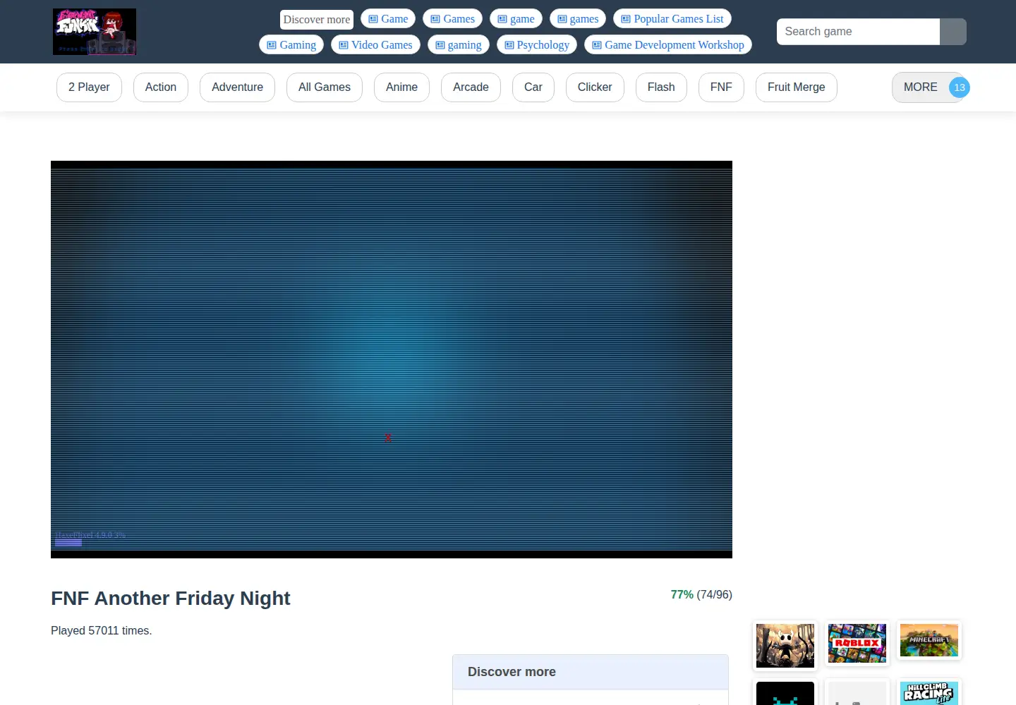Captured homepage of fridaynightfunkin.org in the current scan