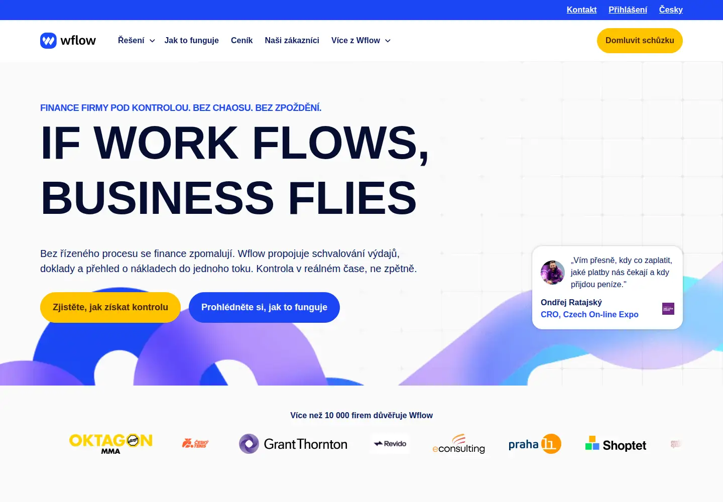 Captured homepage of wflow.com in the current scan