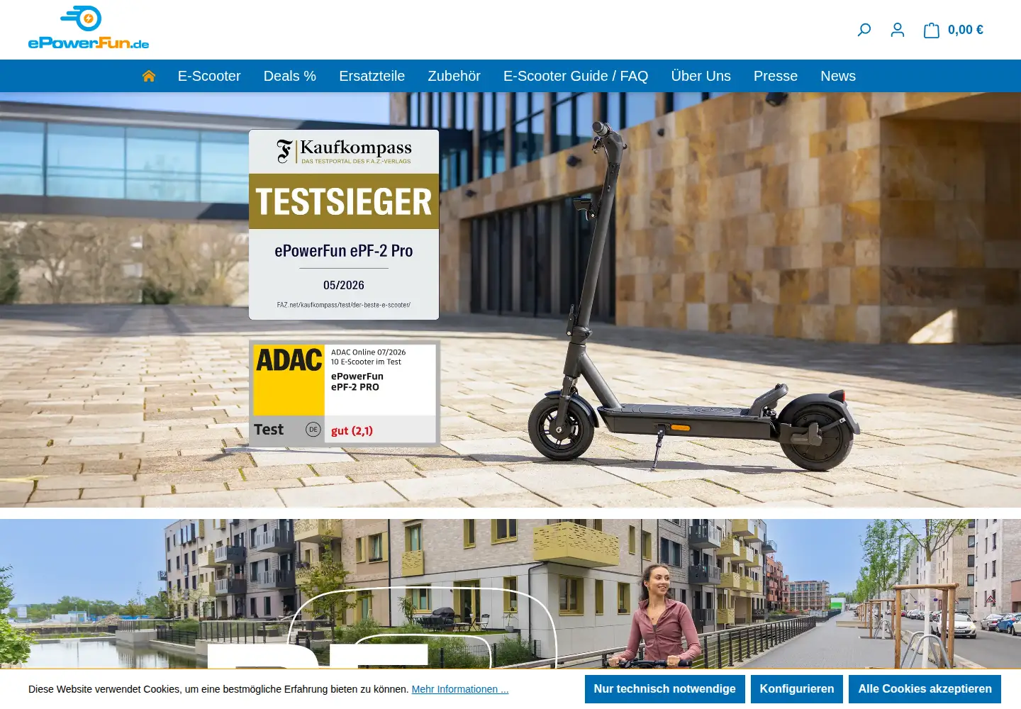 Screenshot of epowerfun.de