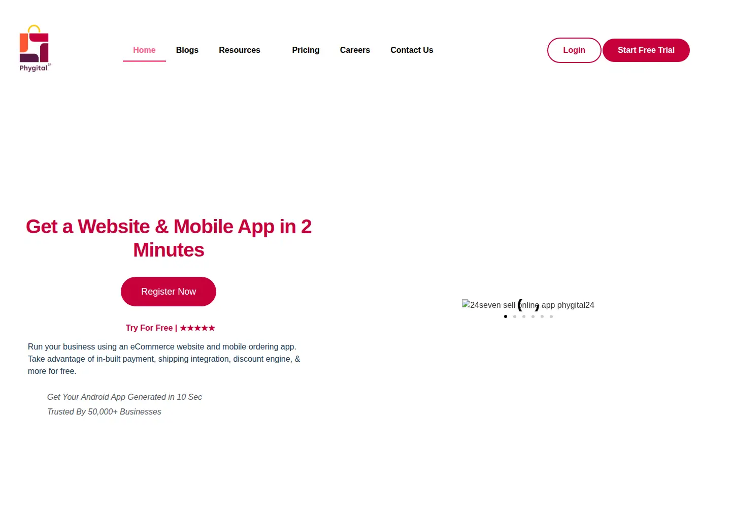 Screenshot of phygital24.com