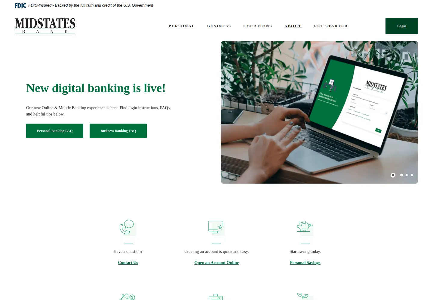 Screenshot of midstatesbank.com