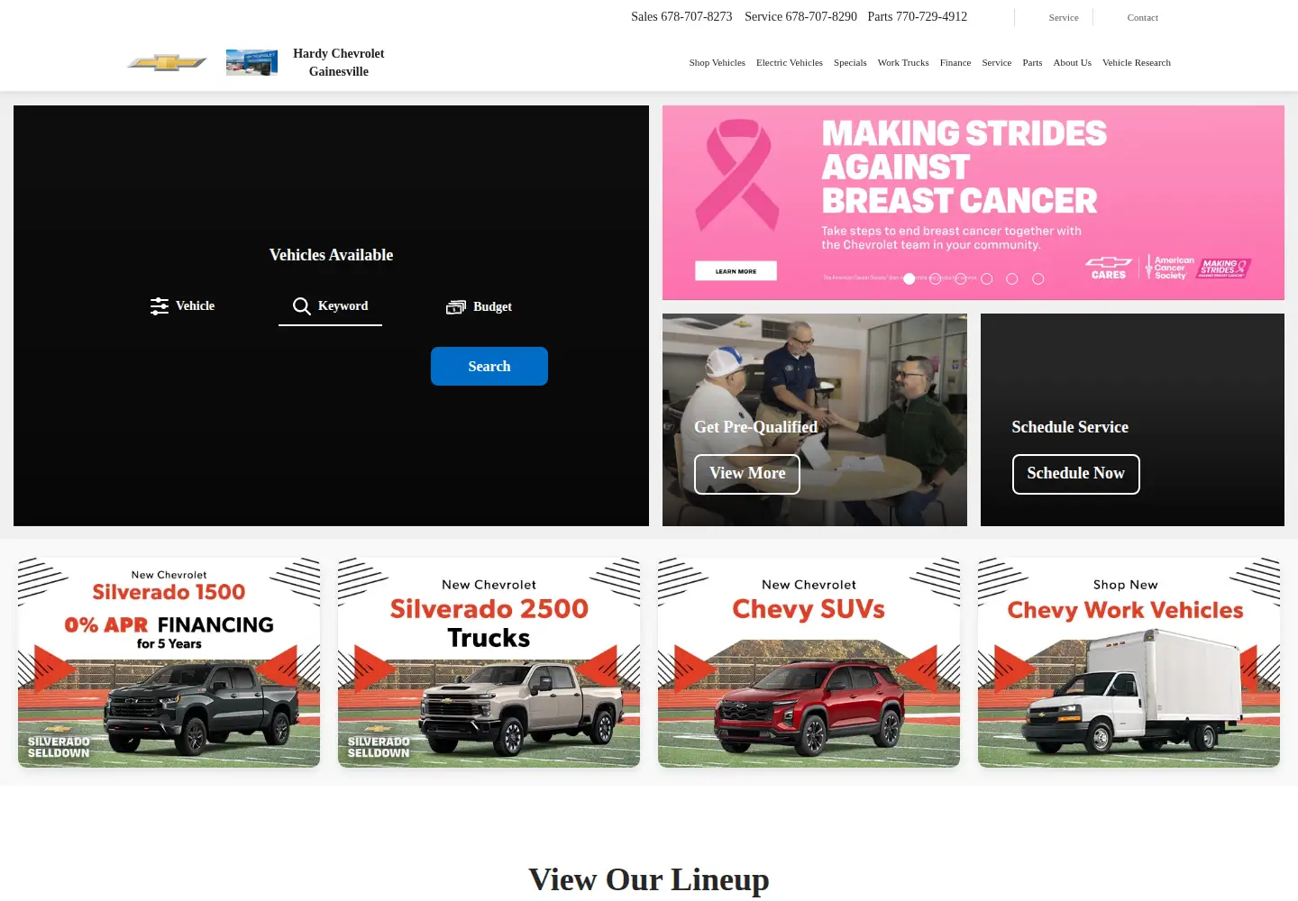 Screenshot of hardychevrolet.com