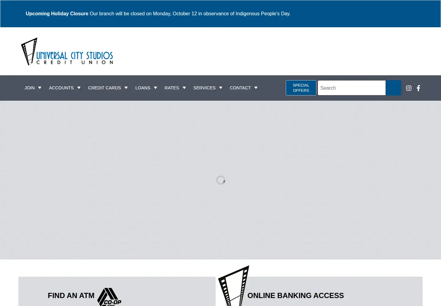 Captured homepage of ucscu.org in the current scan