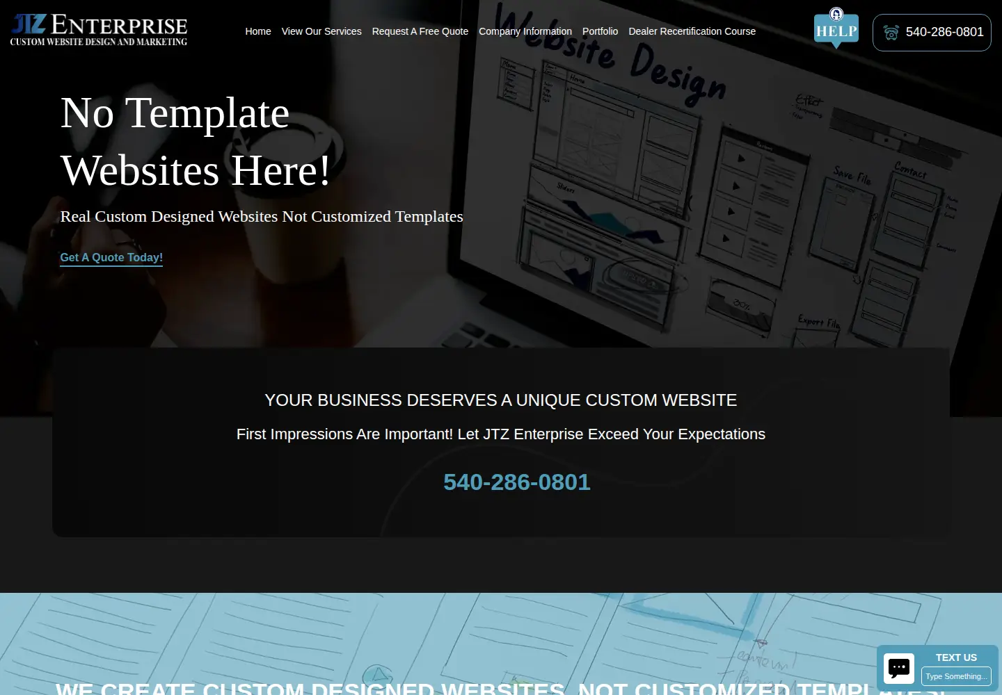 Screenshot of jtzenterprise.com