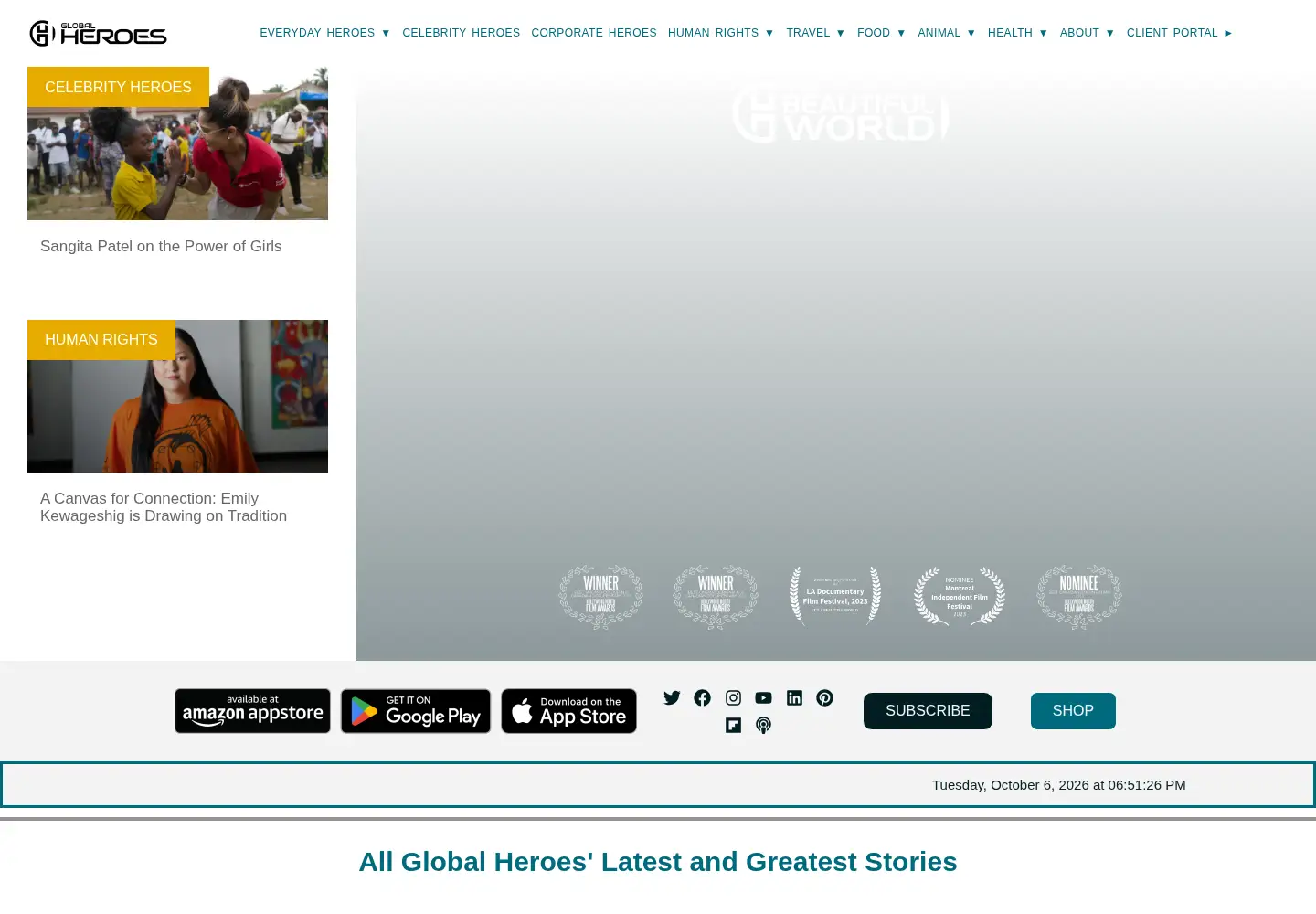 Screenshot of globalheroes.com