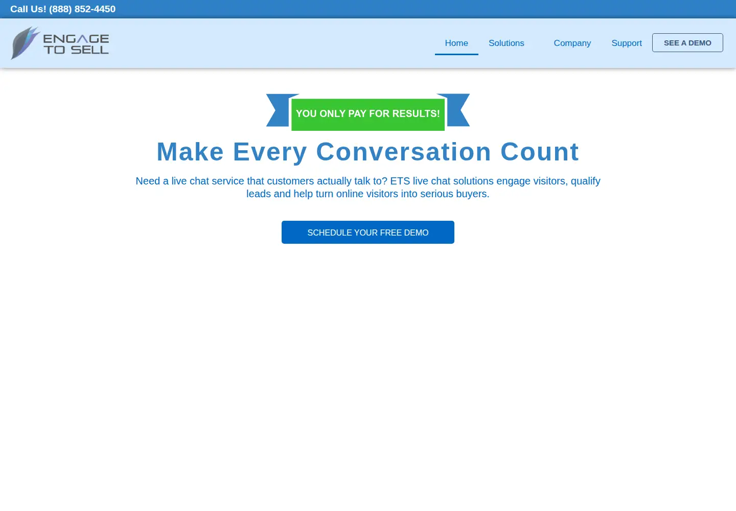 Screenshot of engagetosell.com