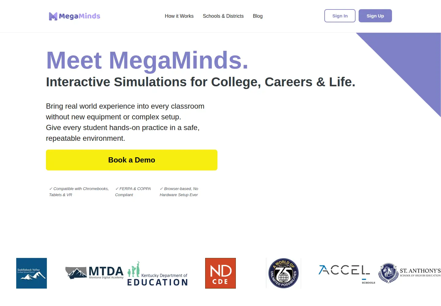 Screenshot of gomegaminds.com