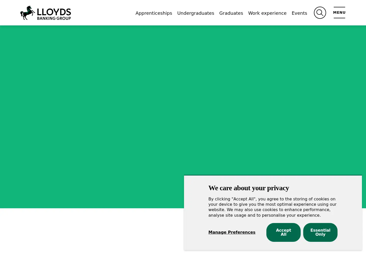 Screenshot of lloydsbankinggrouptalent.com