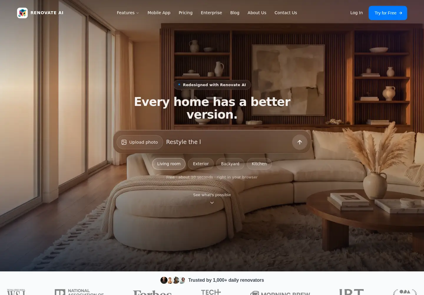 Screenshot of renovateai.app
