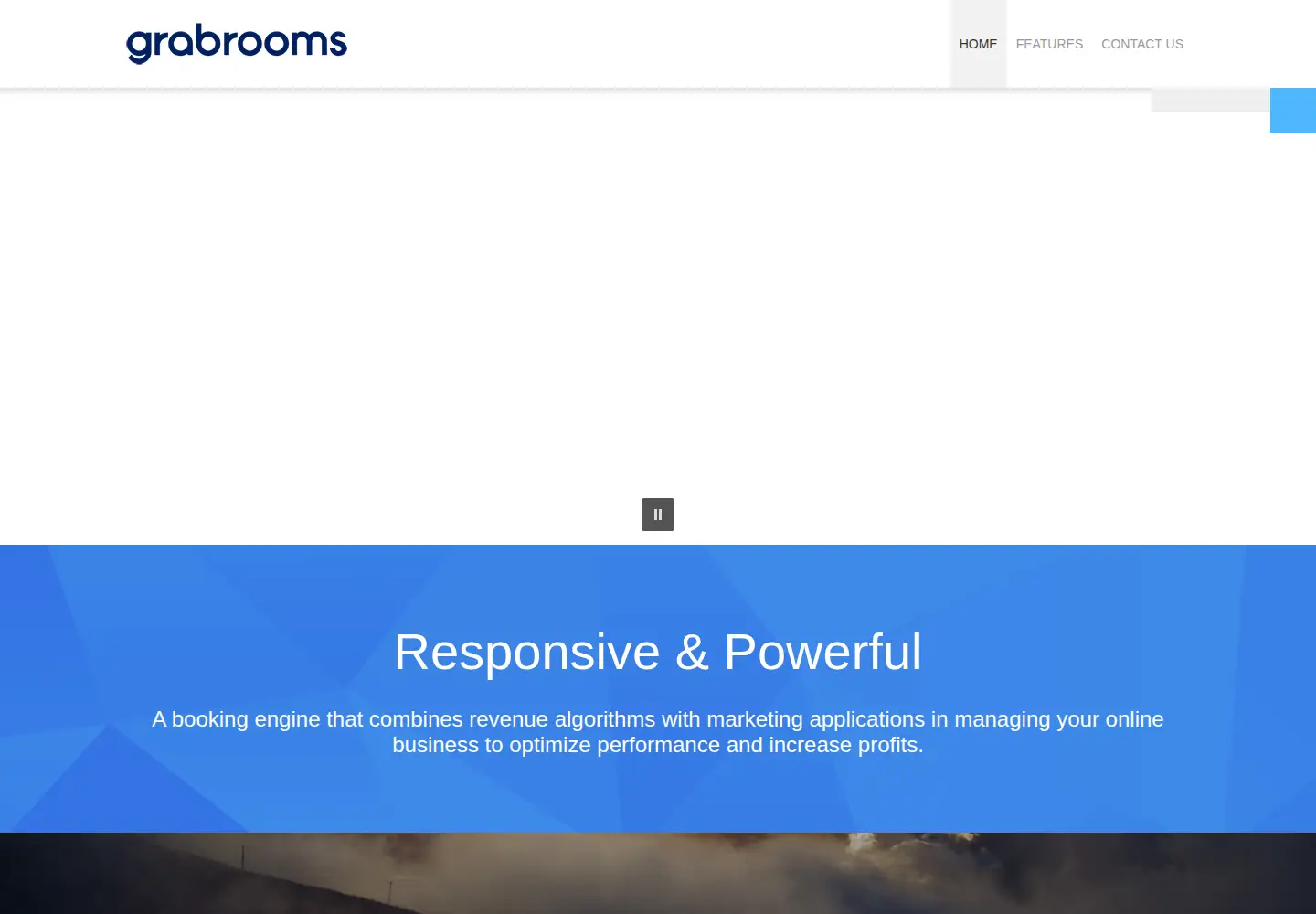 Captured homepage of grabrooms.com in the current scan