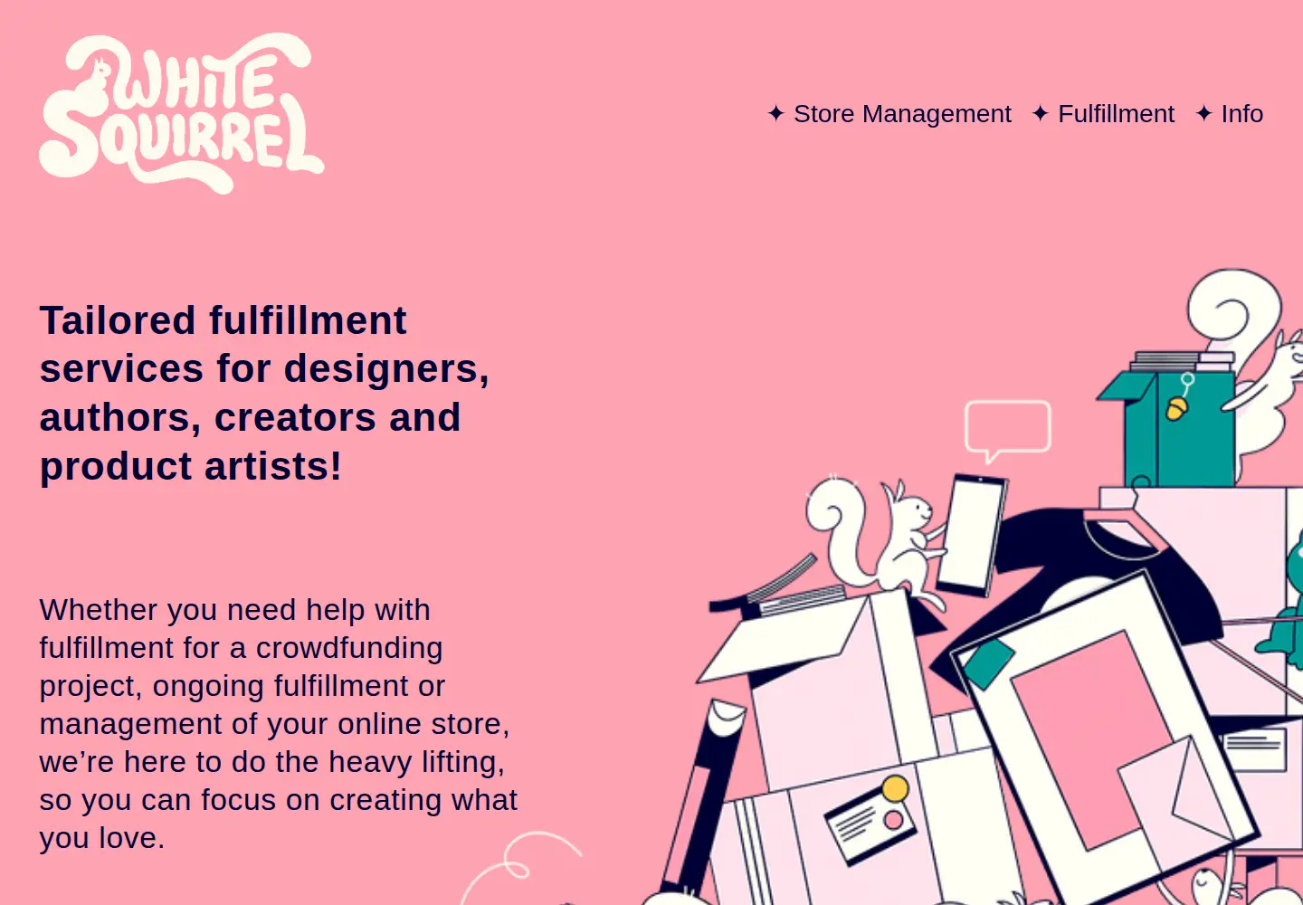 Screenshot of whitesquirrel.com