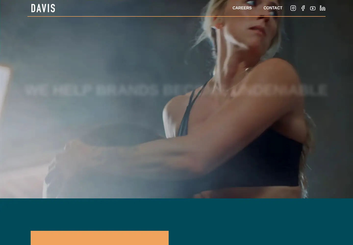 Captured homepage of davisadagency.com in the current scan