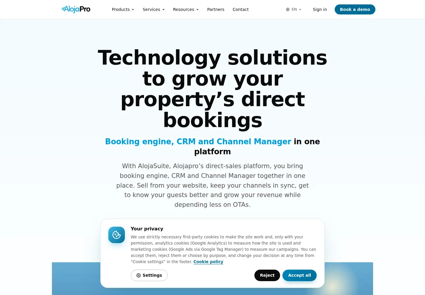 Screenshot of alojapro.com