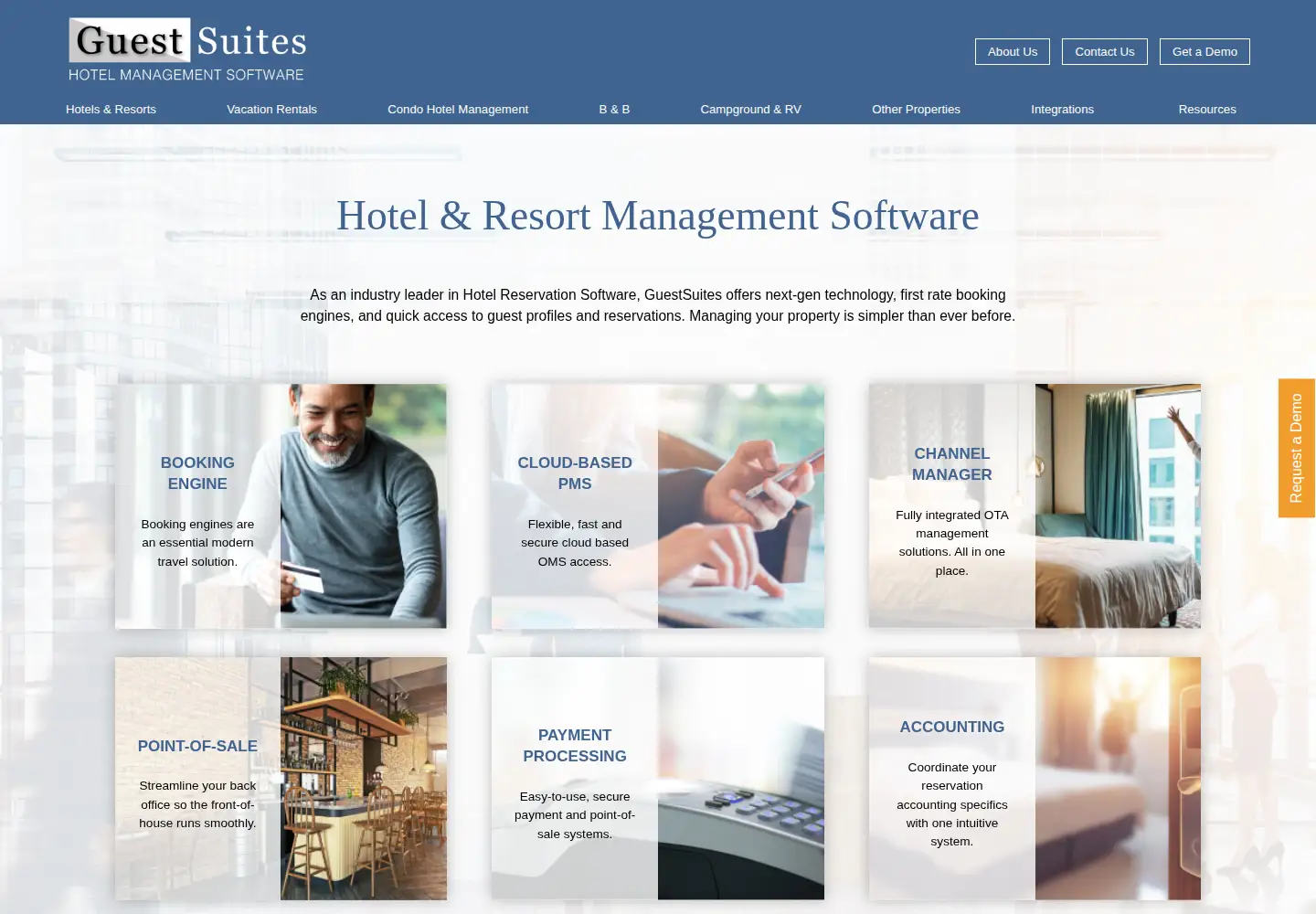 Captured homepage of hotel-software.com in the current scan
