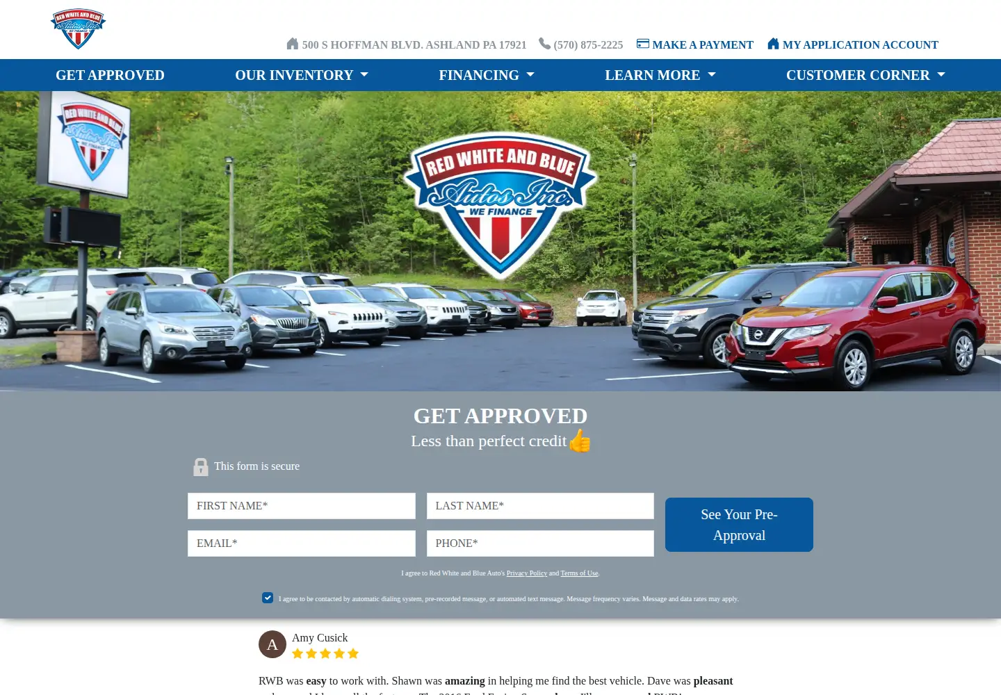 Captured homepage of rwbautos.com in the current scan