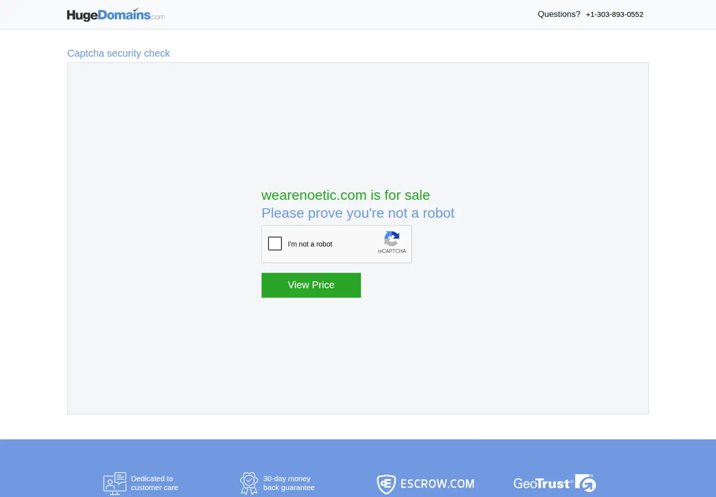 Captured homepage of wearenoetic.com in the current scan