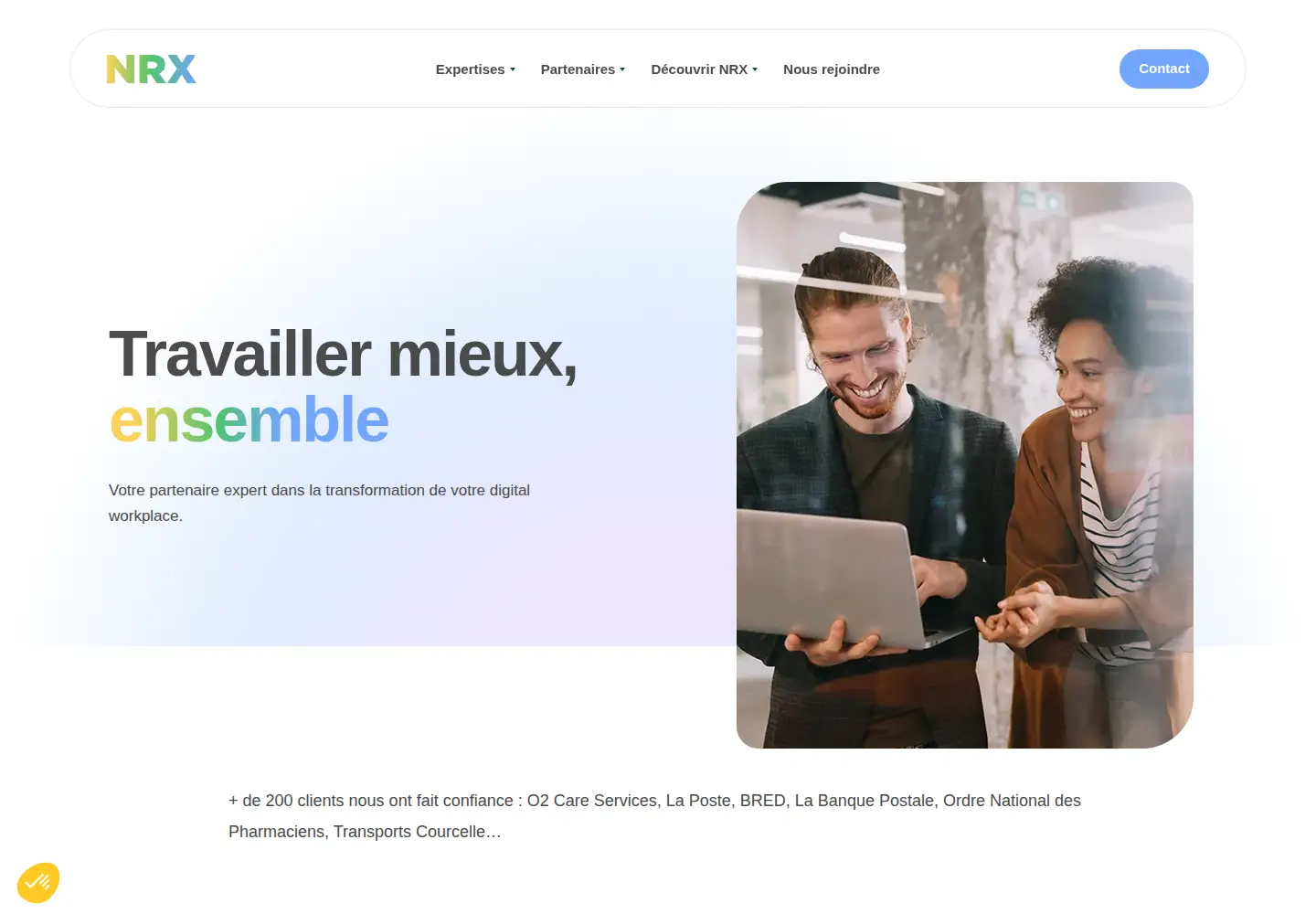 Captured homepage of nrx.fr in the current scan