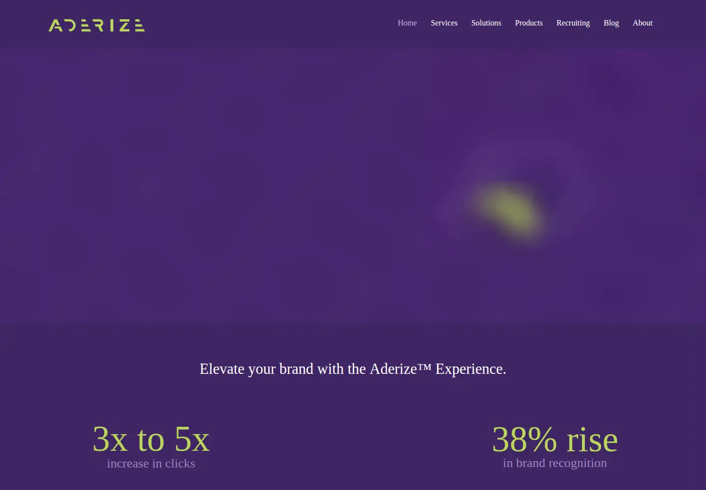 Captured homepage of aderize.com in the current scan