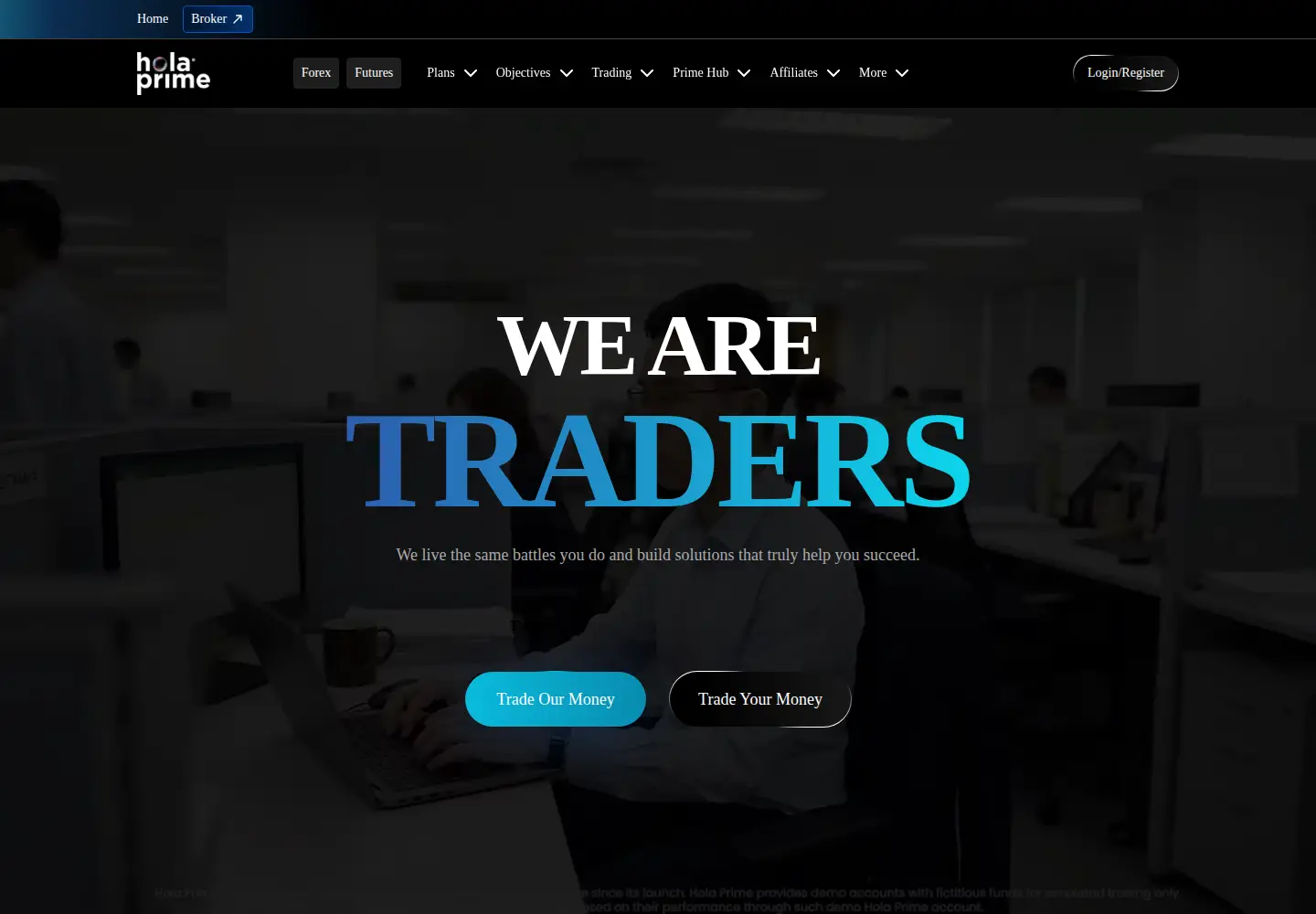Captured homepage of holaprime.com in the current scan