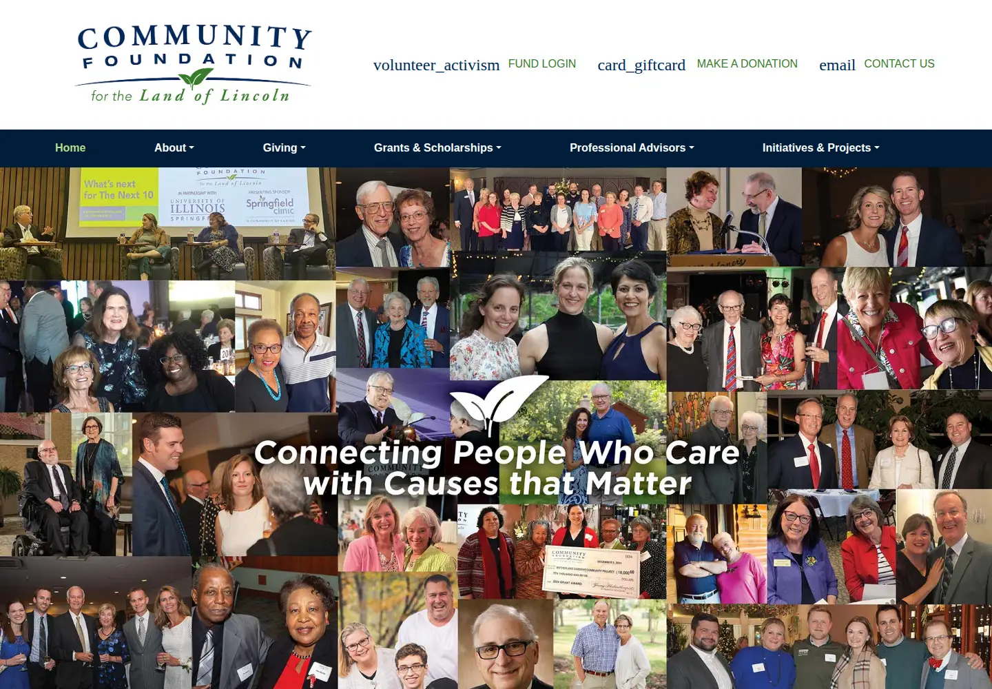Captured homepage of cfll.org in the current scan