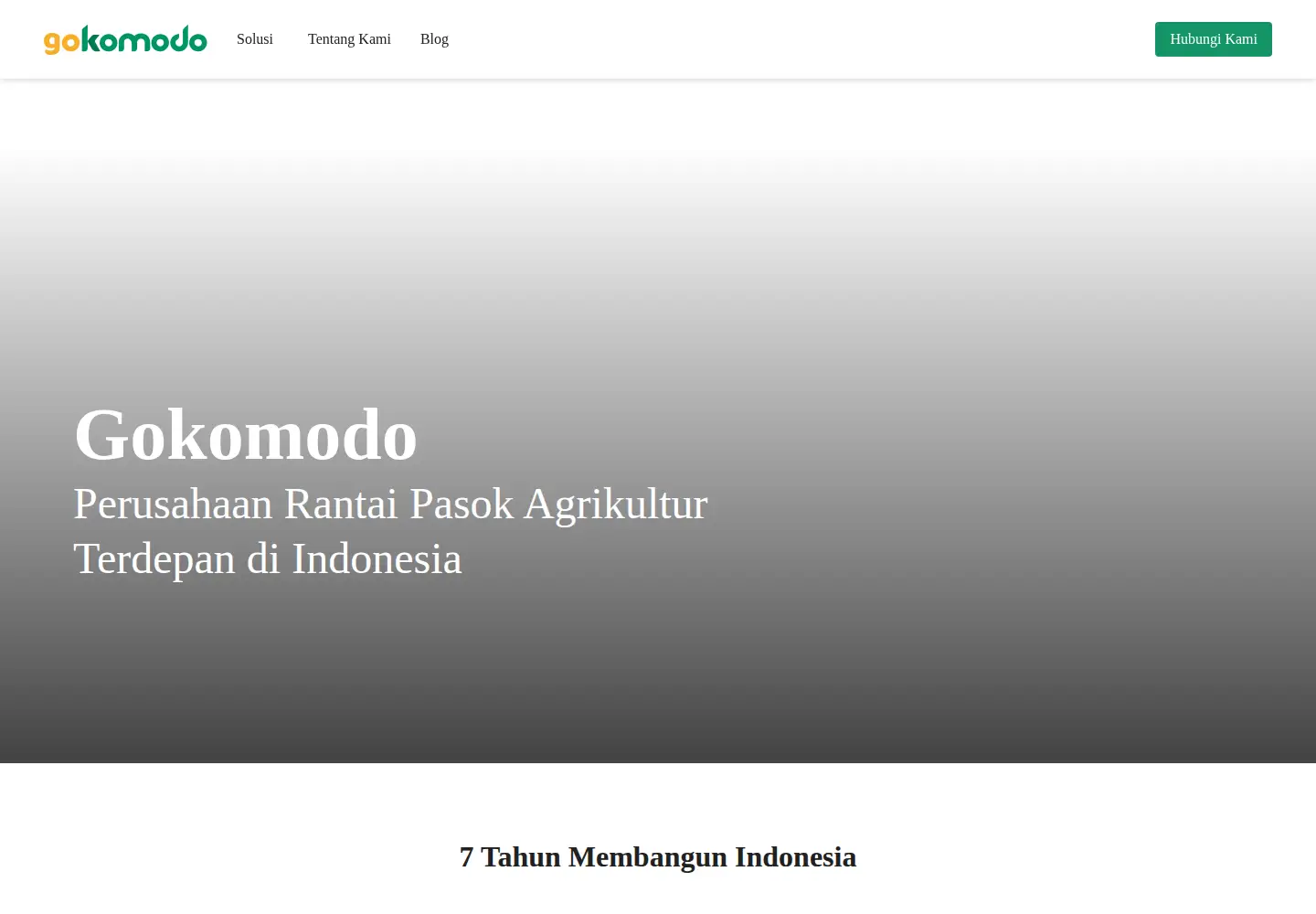 Captured homepage of gokomodo.com in the current scan