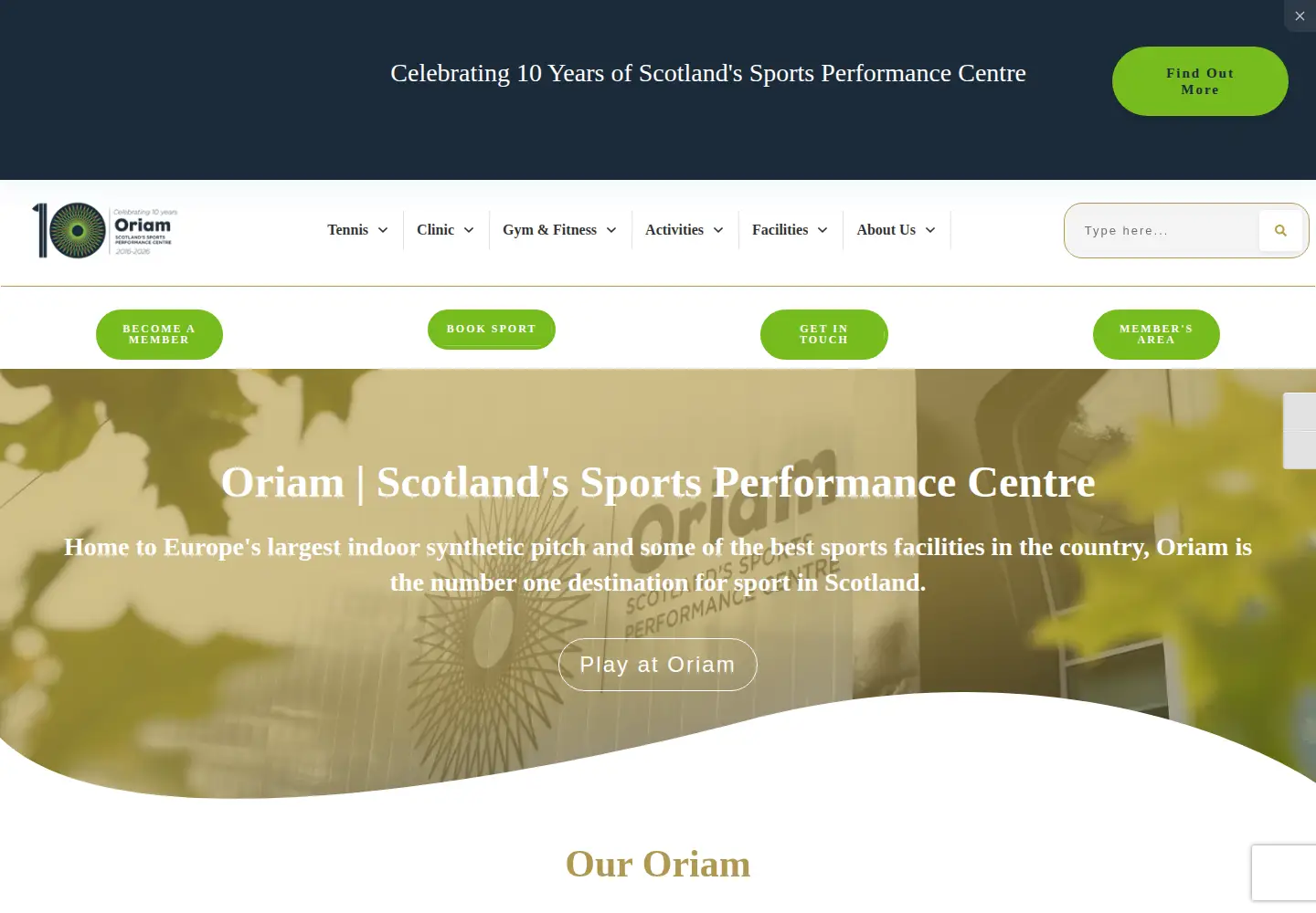 Screenshot of oriamscotland.com