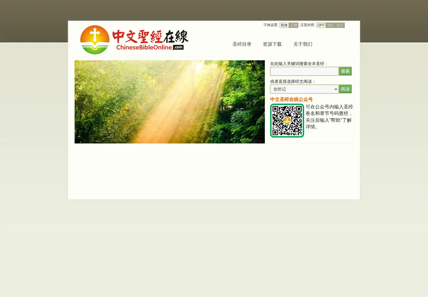 Screenshot of chinesebibleonline.com