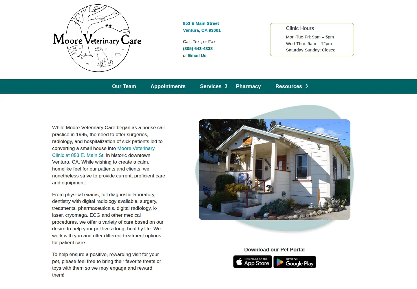 Captured homepage of critterdoctorventura.com in the current scan